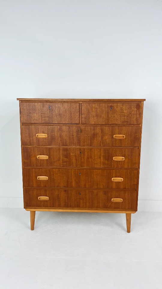 Scandinavisch Vintage Teak Fineren Ladekast Bjorli image 5
