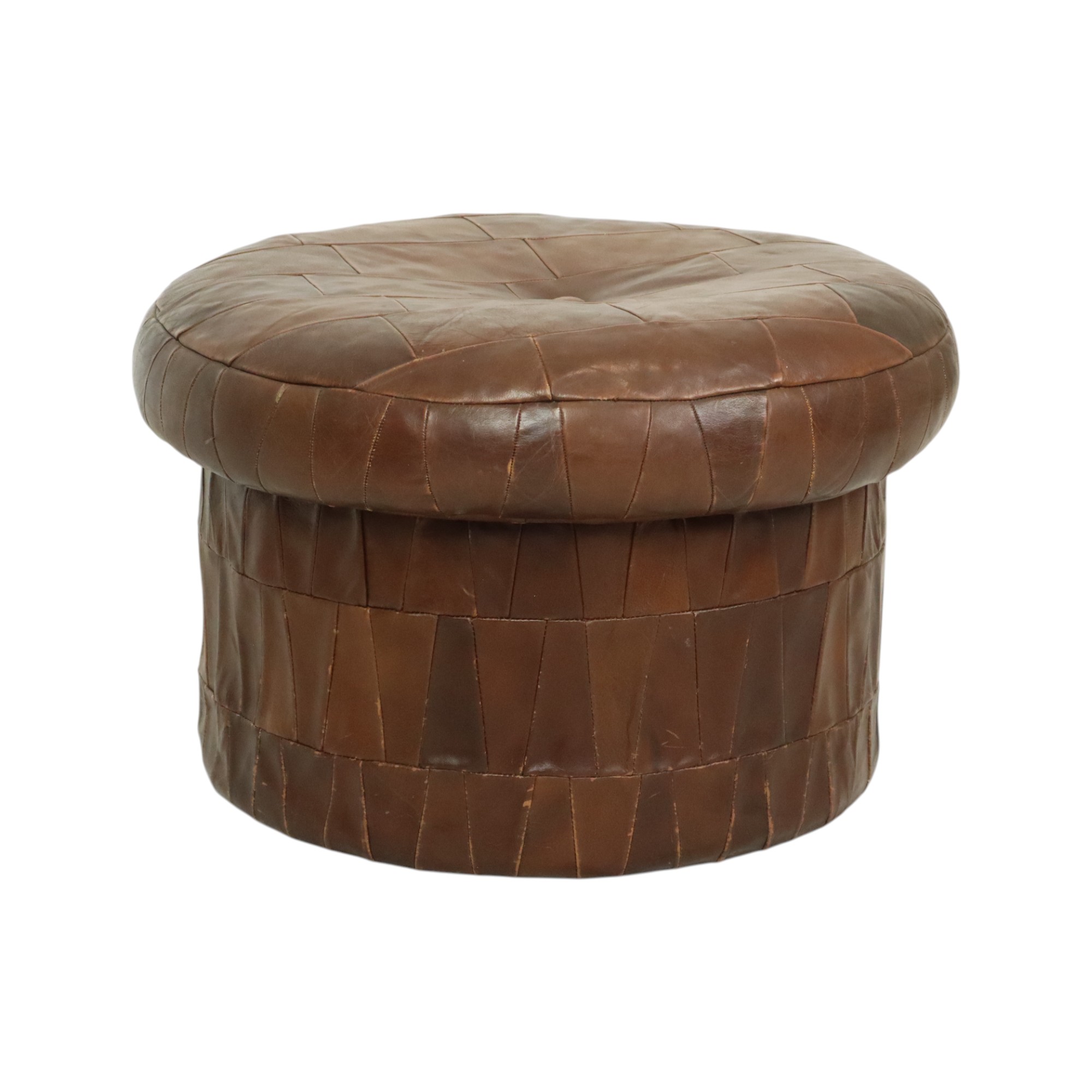 Design Mushroom Poef Opbergruimte De Sede Bruin Leer 57cm image 3
