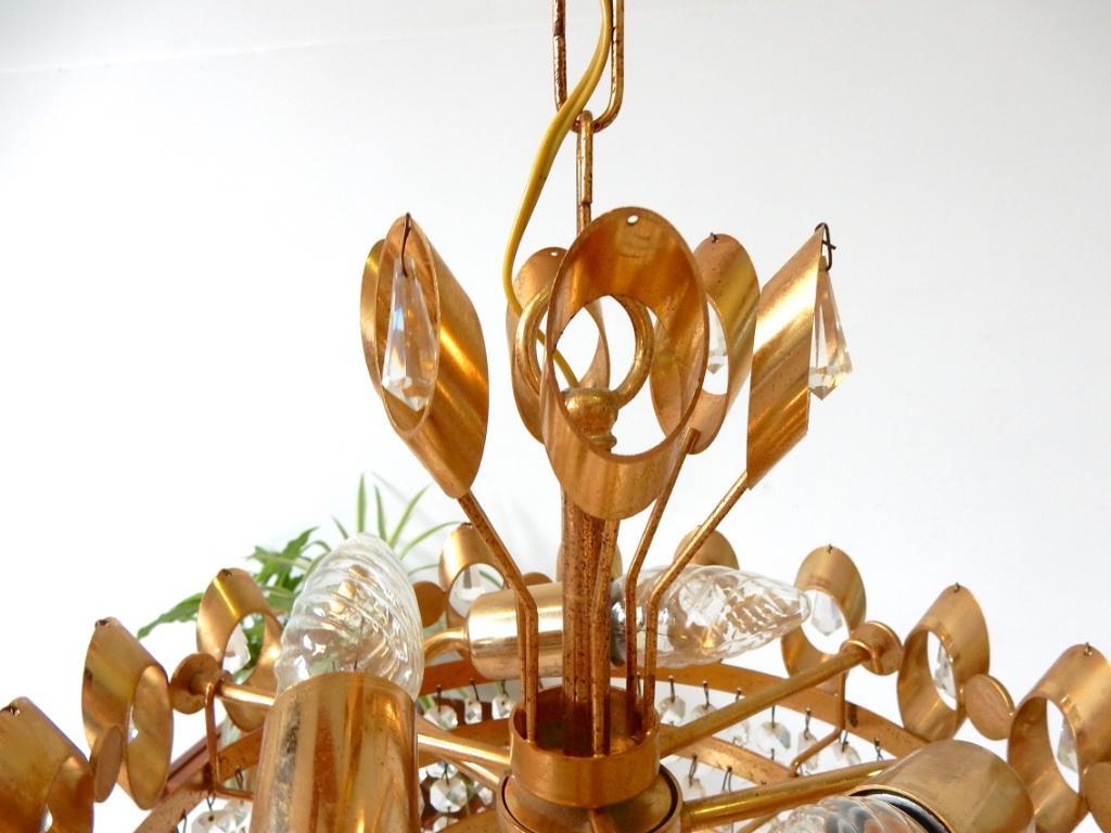 Retro Vintage Hanglamp Hollywoodregency Jaren 60 Goud Kleur image 6