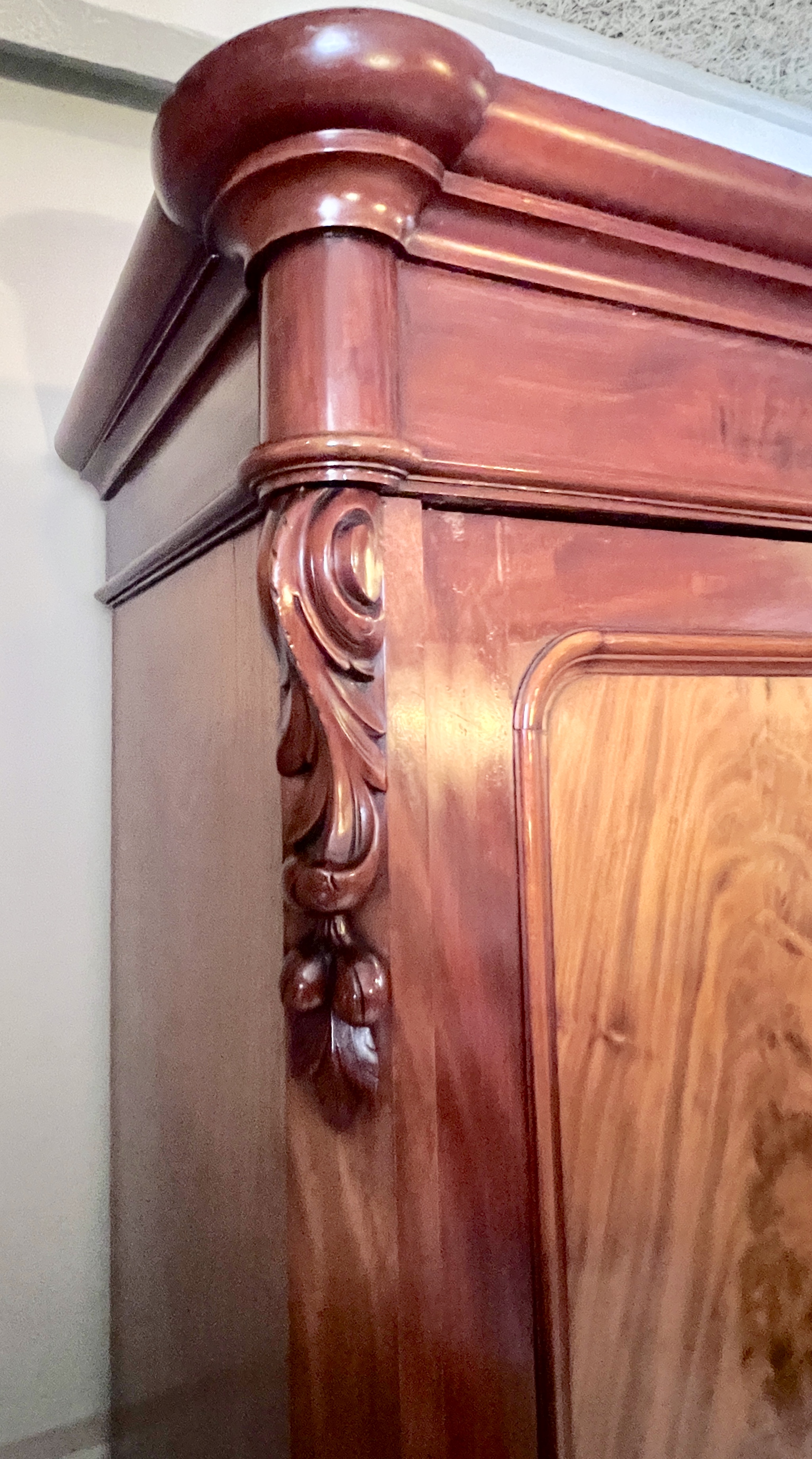 Uitneembare Antiek Mahonie Kast Met Planken En Lades, 188 Cm Hoog image 11