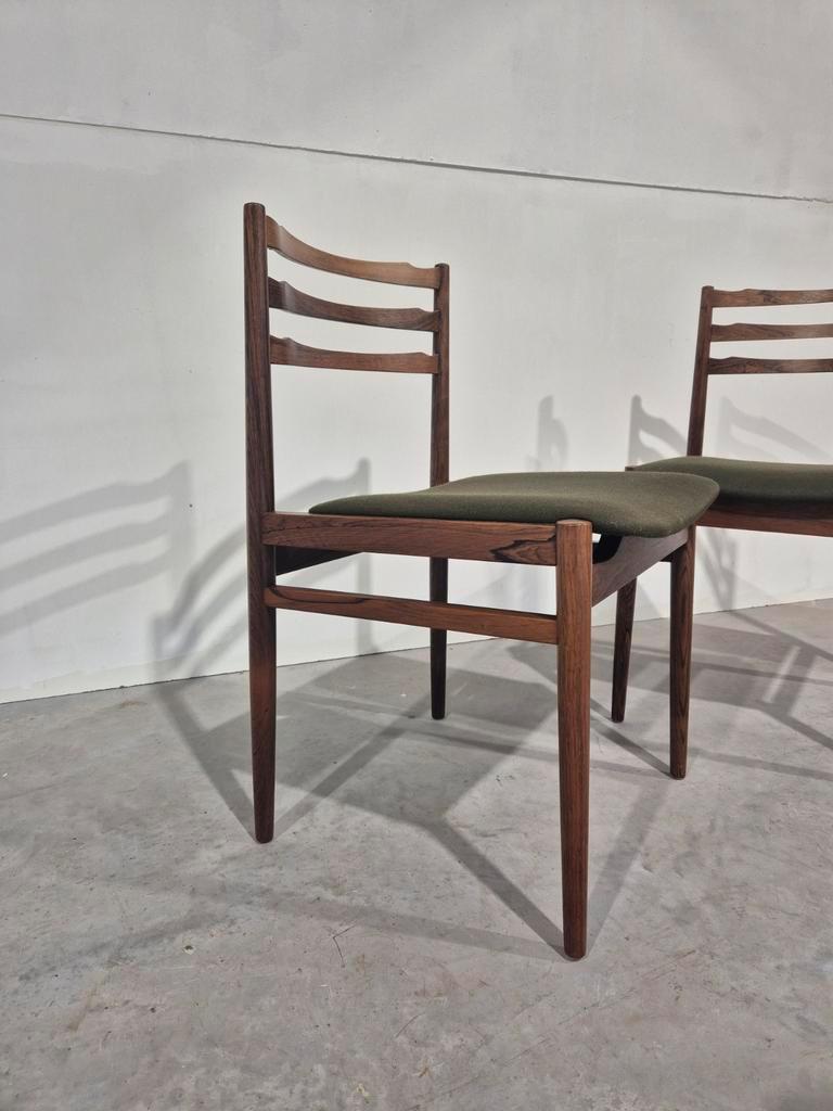 2 Vintage Pallisander Deens Design Eetkamer Stoelen image 3