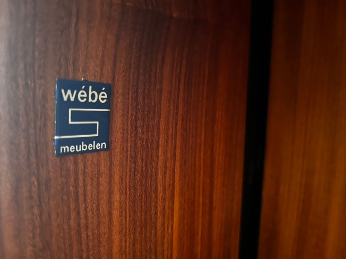 Prachtig Vintage Wandmeubel Van Wébé Door Louis Van Teeffelen image 7