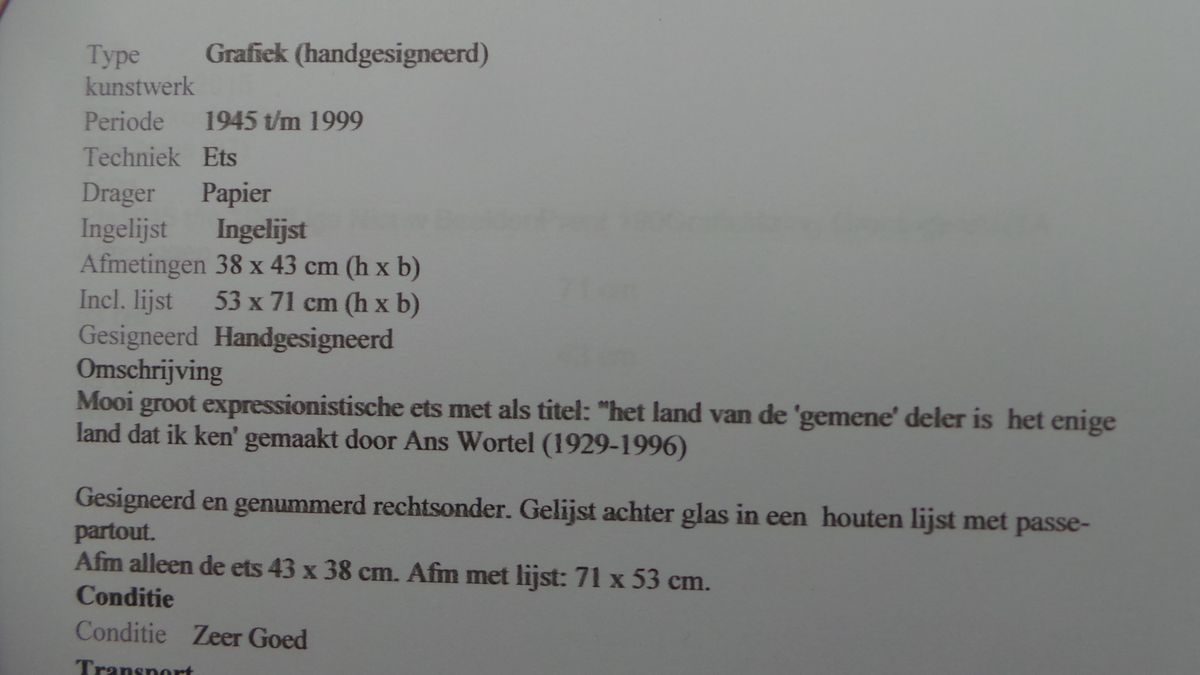Mooie Groote Ets Ans Wortel image 13