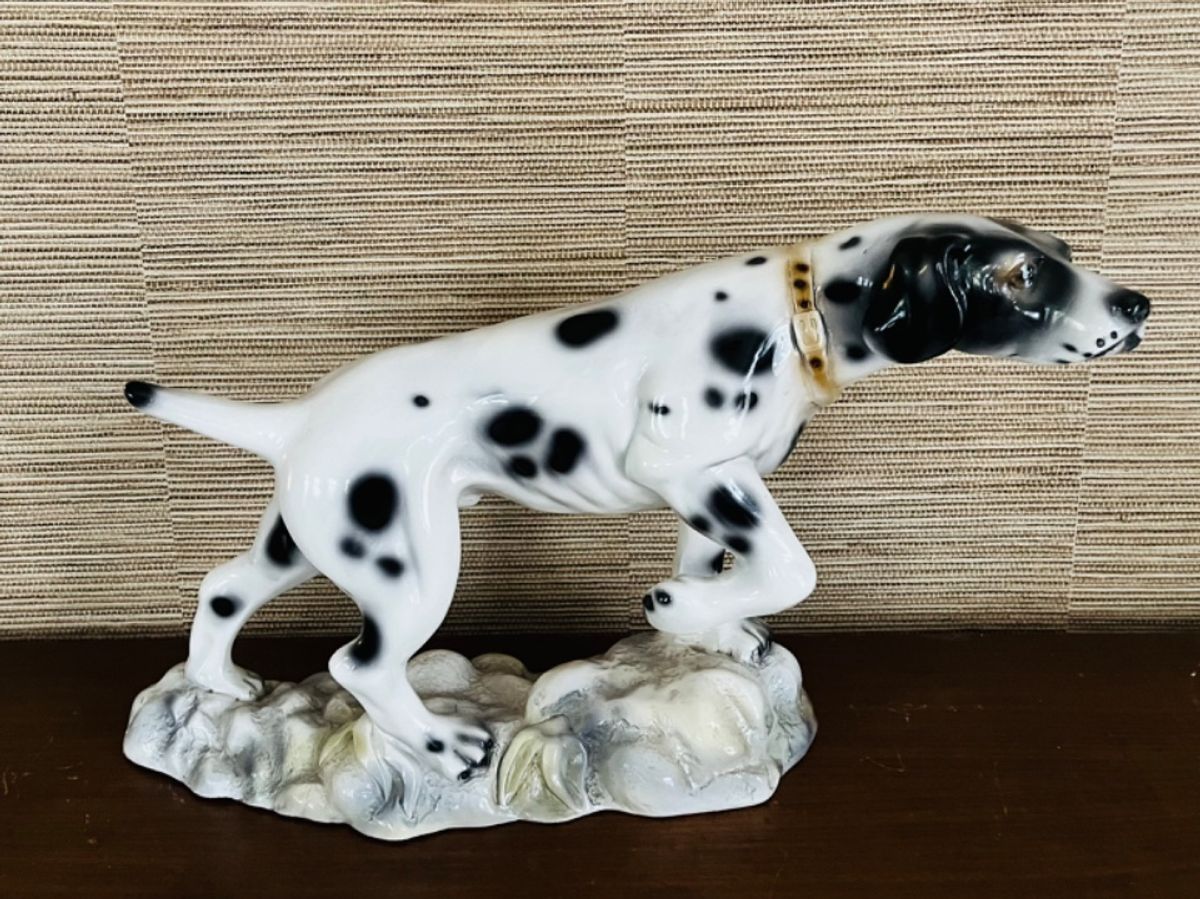 Grote Vintage Pointer Jacht Hond Keramiek image 9