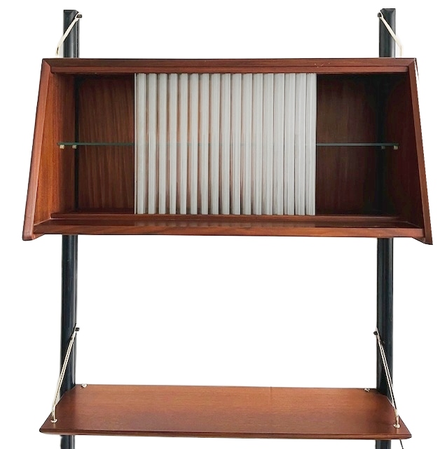 Mid-century Louis Van Teeffelen Wébé Wandmeubel Deens Design 1950’s image 9