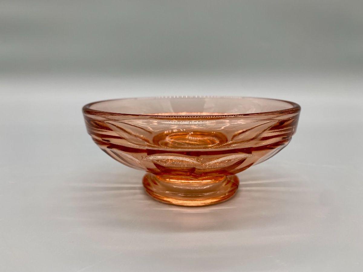 Art Deco Roze Persglas Schaaltje image 2