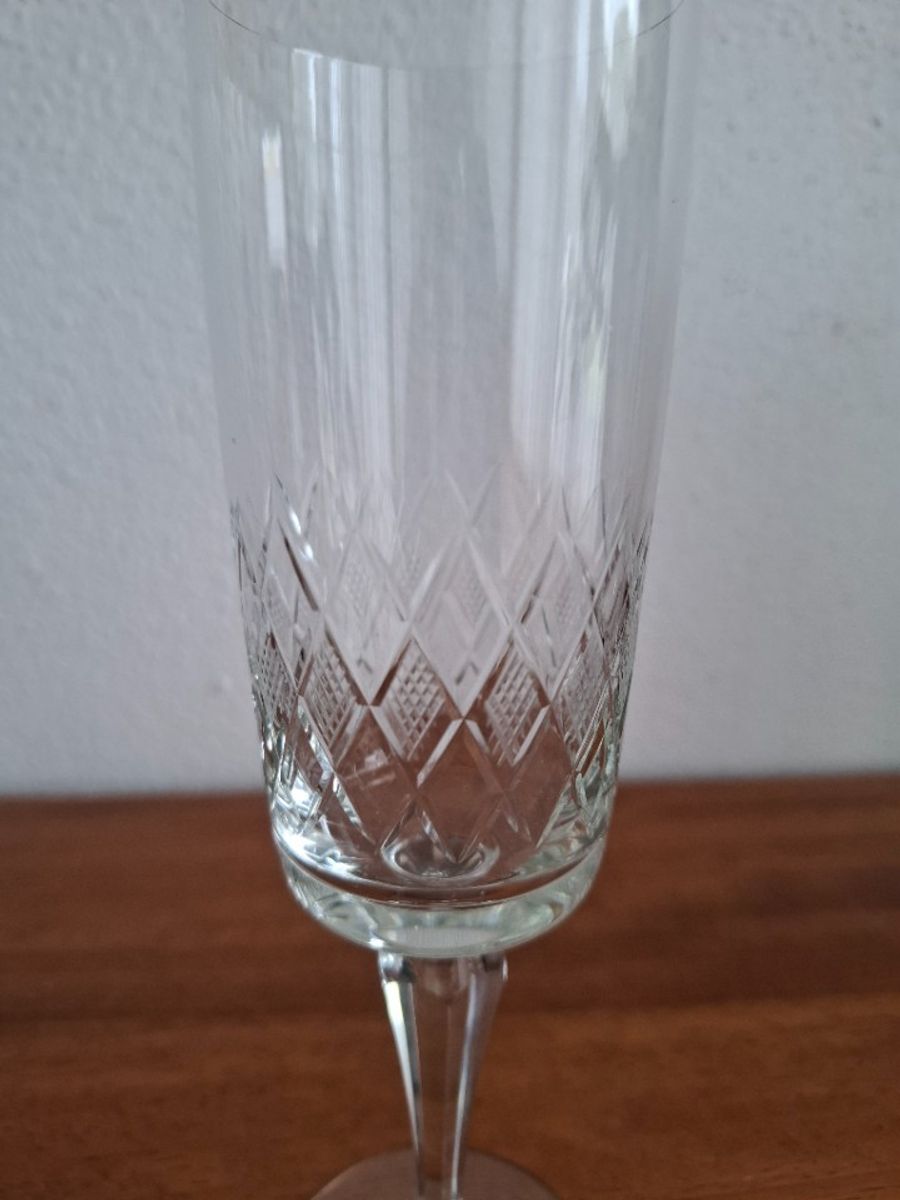 5 Hoge Champagneglazen, Kristallen Flutes, Kristallen Glazen image 5