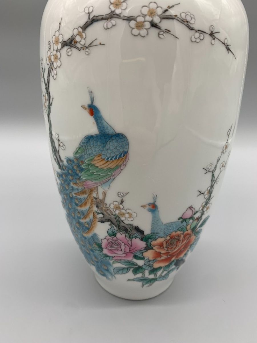 Grote Witte Japanse Vaas Pauwen image 7