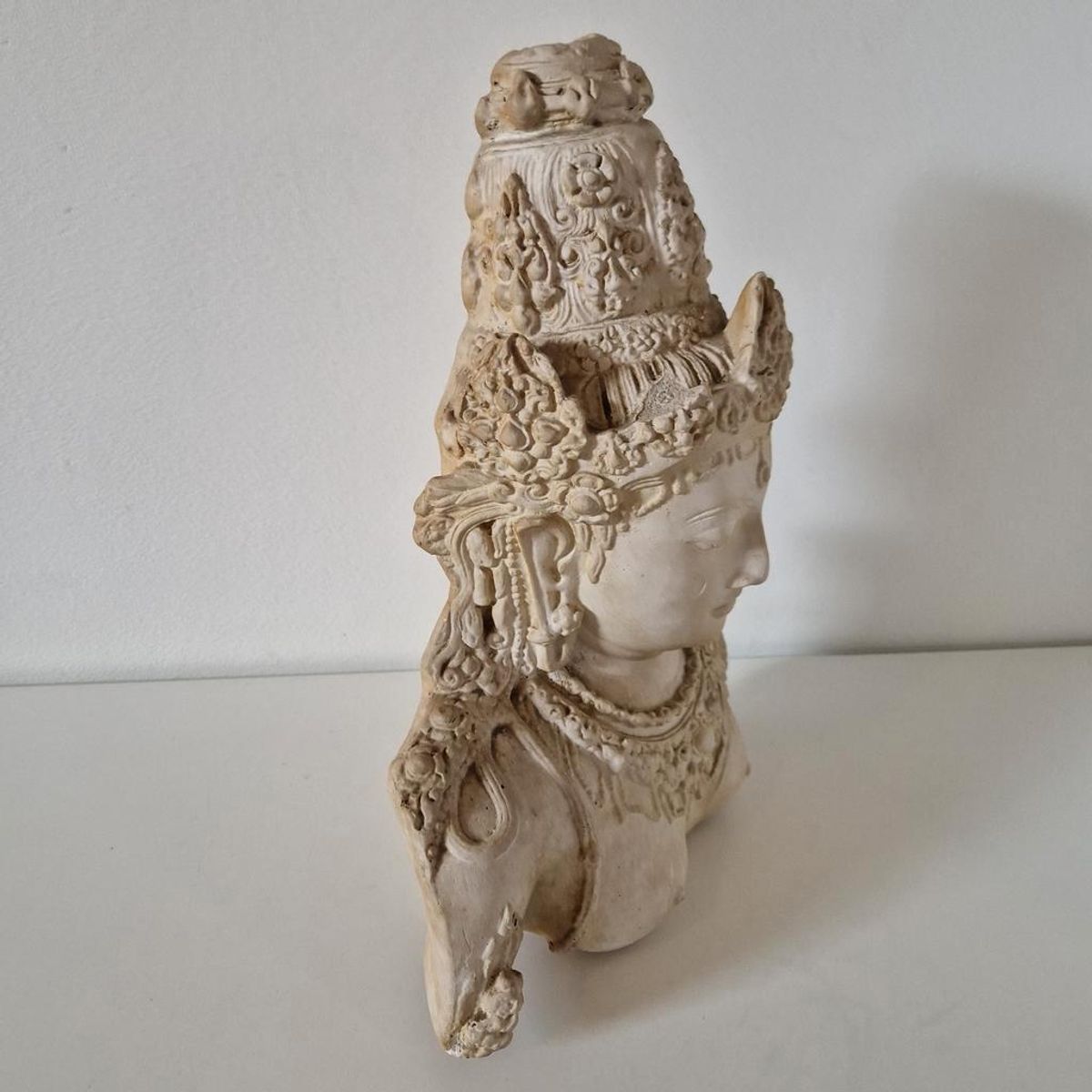 Antiek Orïentaals Beeld God India Godin Buste Beeld image 5