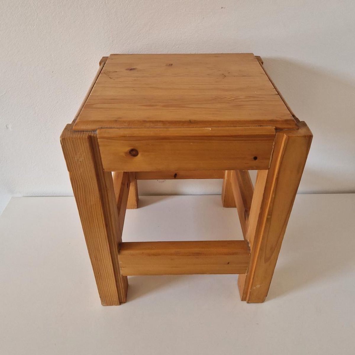 * Vintage Grenen Tafeltje Plantentafel Krukje image 4