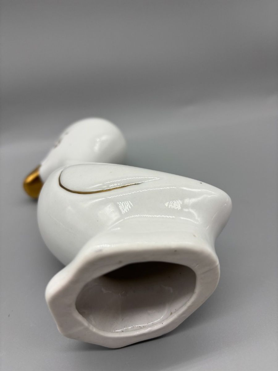 Eend Klein Wit Goud Keramiek image 4