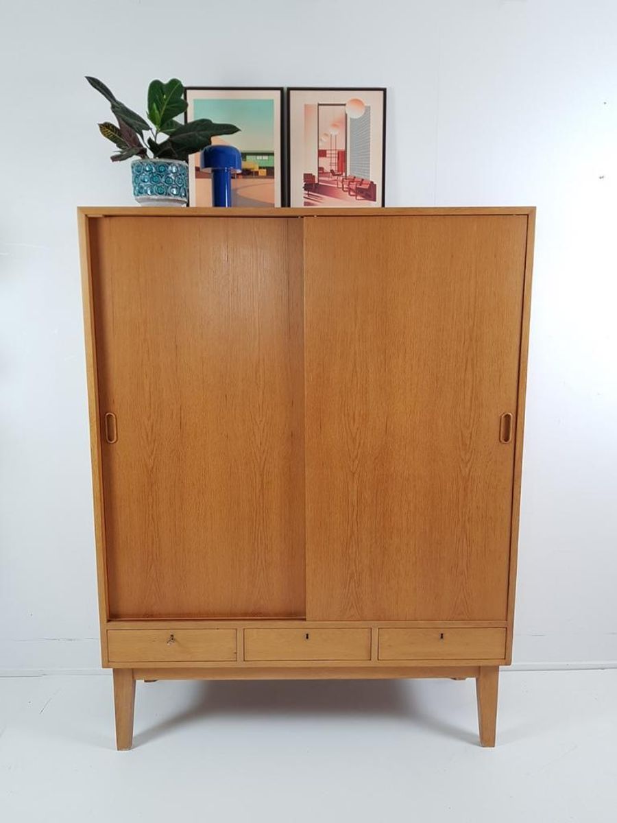 Vintage Deense Wandkast Eiken | Laden | Kast image 2