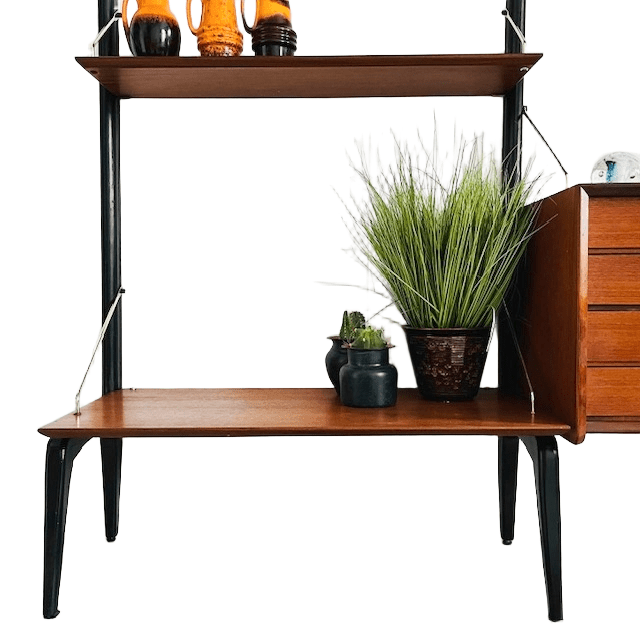 Mid-century Louis Van Teeffelen Wébé Wandmeubel Deens Design 1950’s image 10