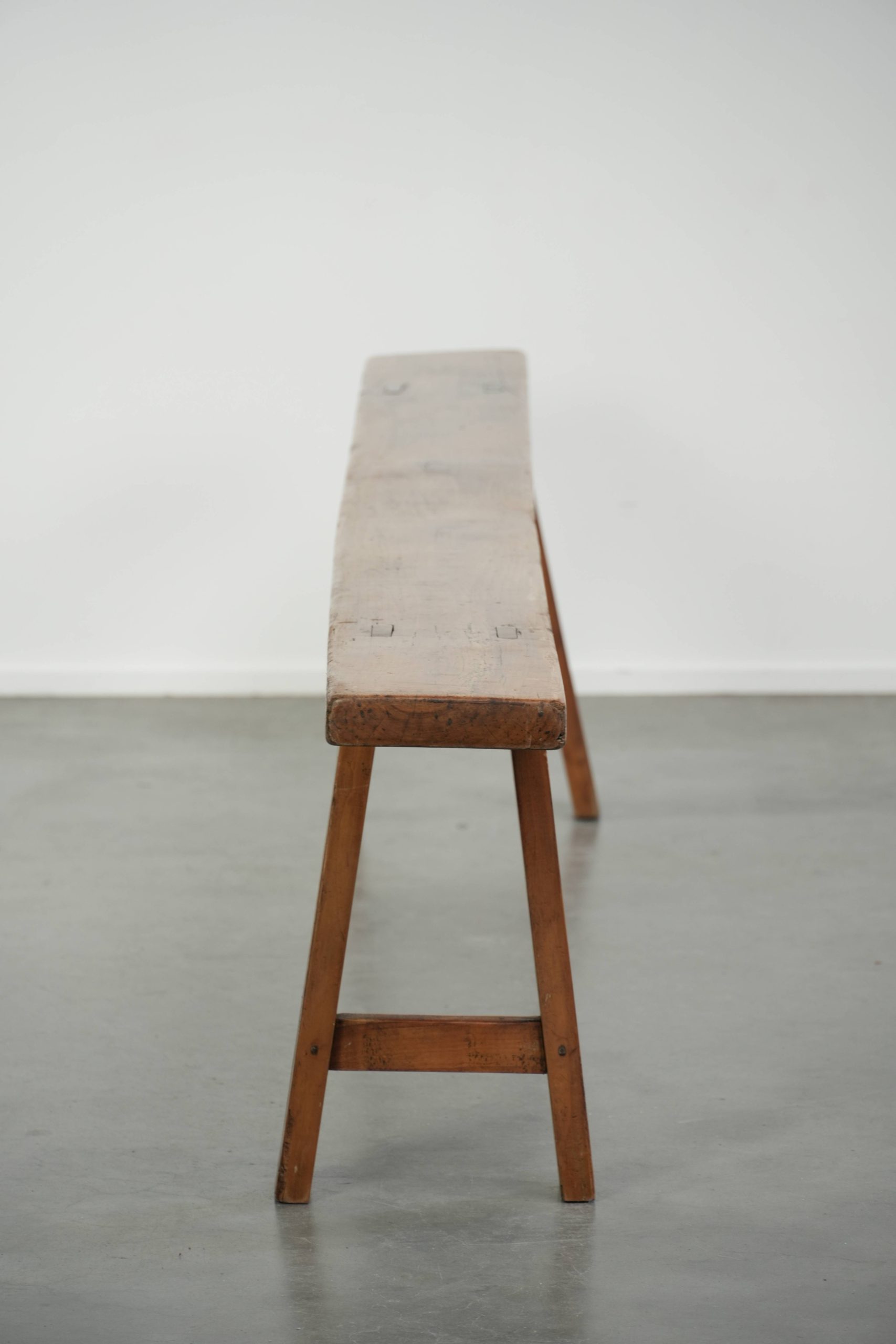 Tijdloze Franse Brocante Halbank/ Bankje Voor Aan De Eettafel Met Een Geweldige Uitstraling image 4