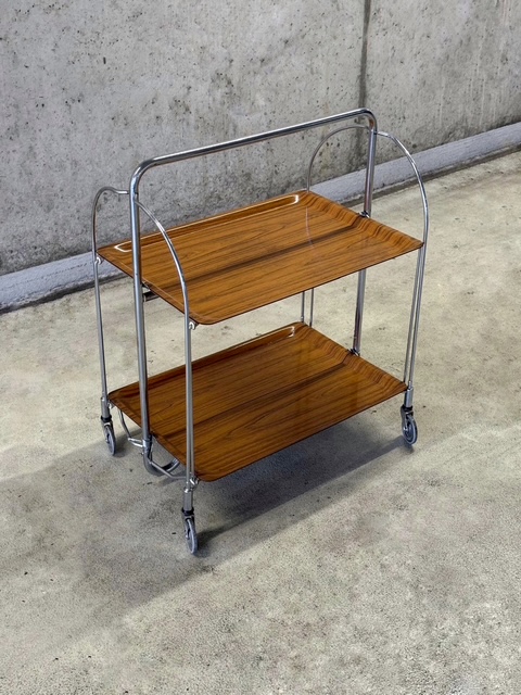 Opvouwbare Serveerwagen Trolley Bremshey & Co 1970s image 6