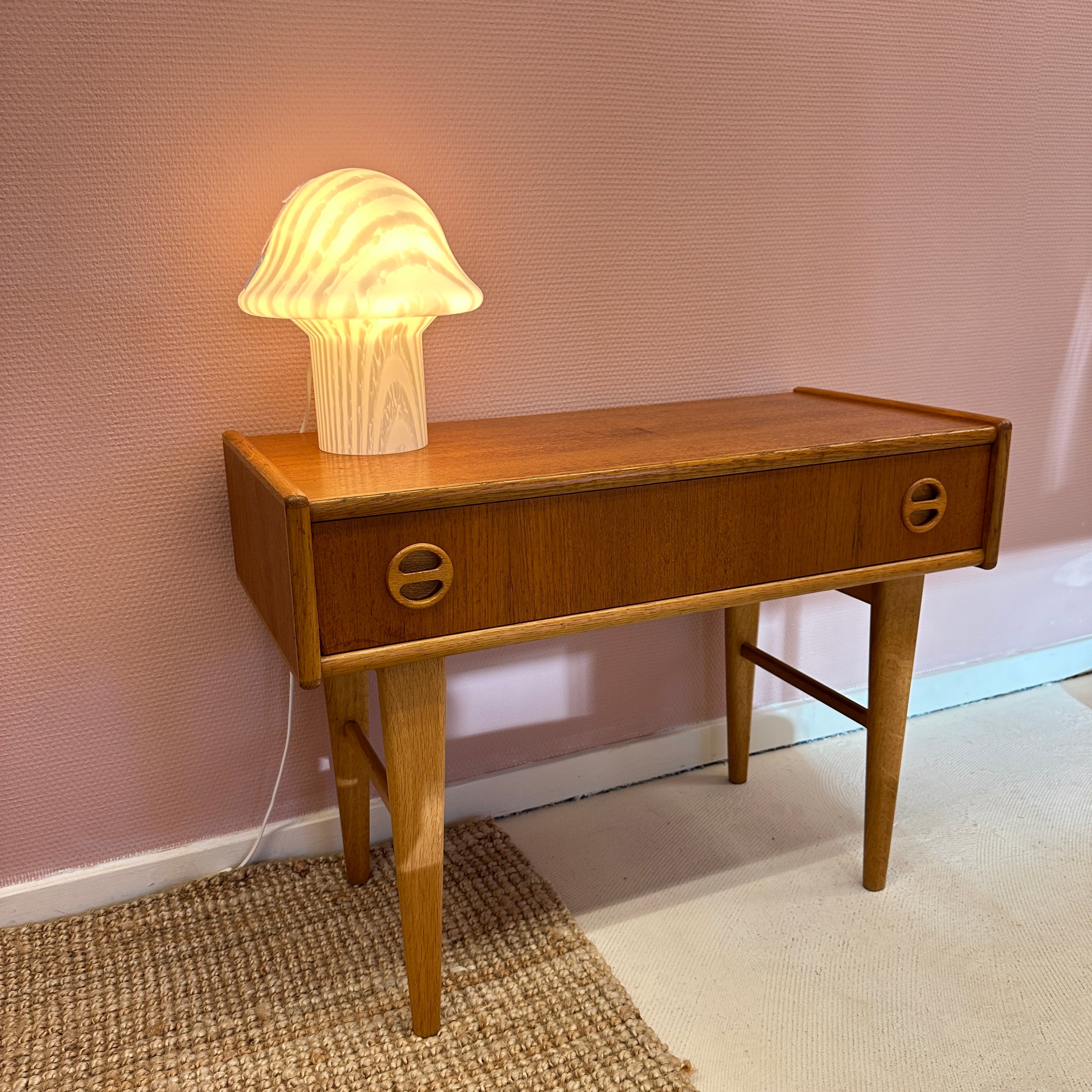 1950's Swedish Mid-century Teak Side Table / Hall Cabinet image 5