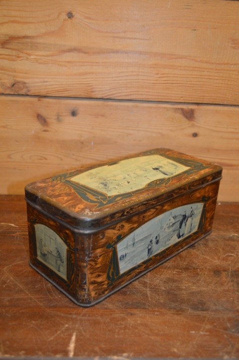 Vintage Blikken Doos Met Illustraties Jaren 1920-1930 image 2