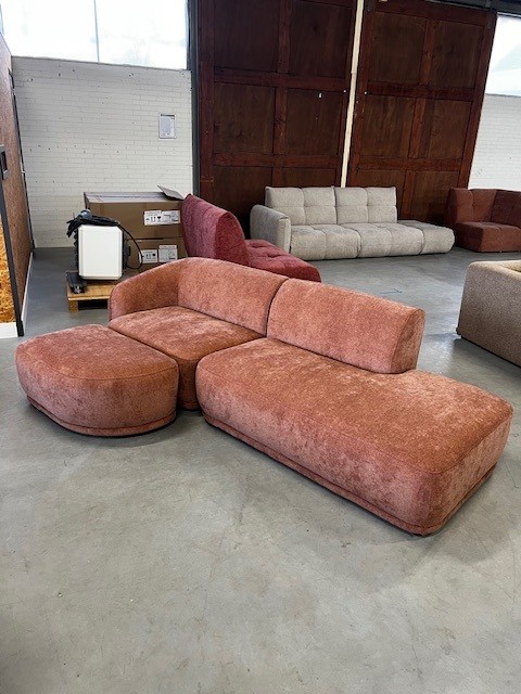 4x6 sofa X5 – Ronde Modulaire Designbank Met Hocker | Roest image 3