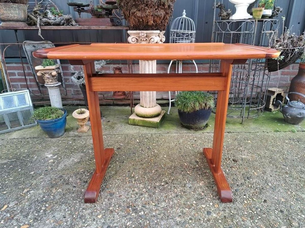 Vintage Kaart Tafel Uit De Jaren 60 Afm. 110x40cm En 80cm Ho image 2