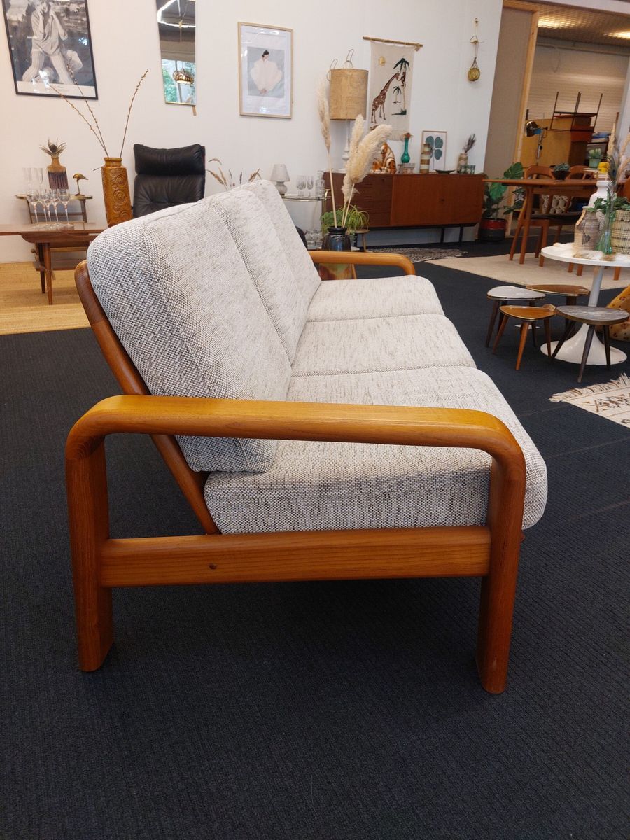 Vintage Deens Design Drie-zits Bank Teak 70s image 3