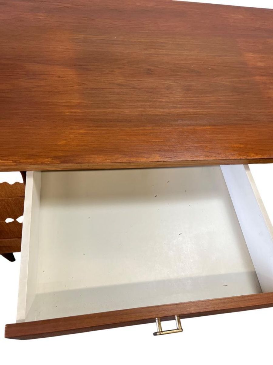 Vintage Houten Bureau / Schrijftafel image 21