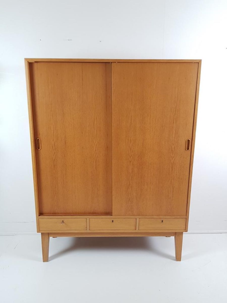 Vintage Deense Wandkast Eiken | Laden | Kast image 11