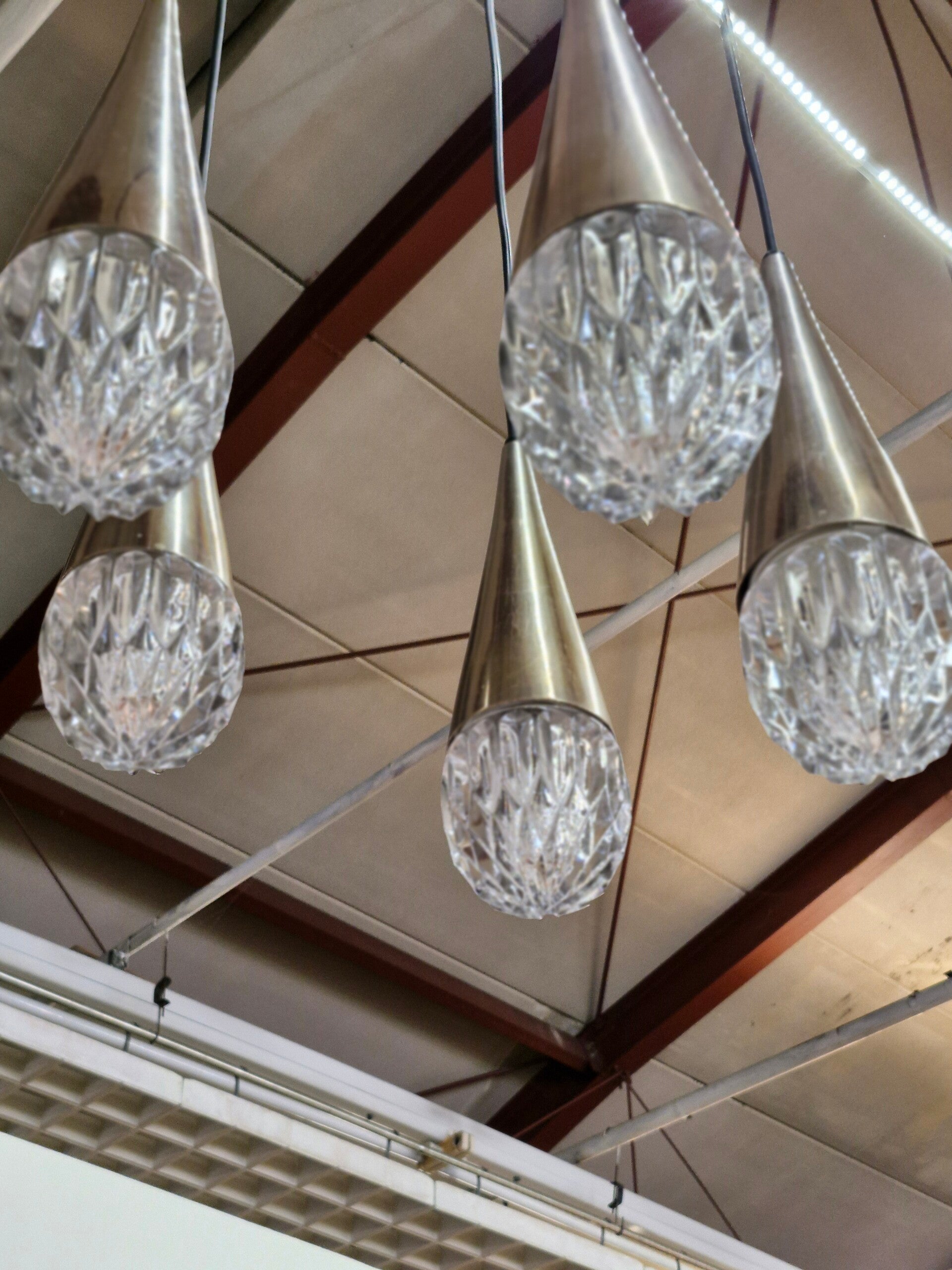 Vintage Hanglamp / Luster Iceglas Kaiser Leuchten image 5