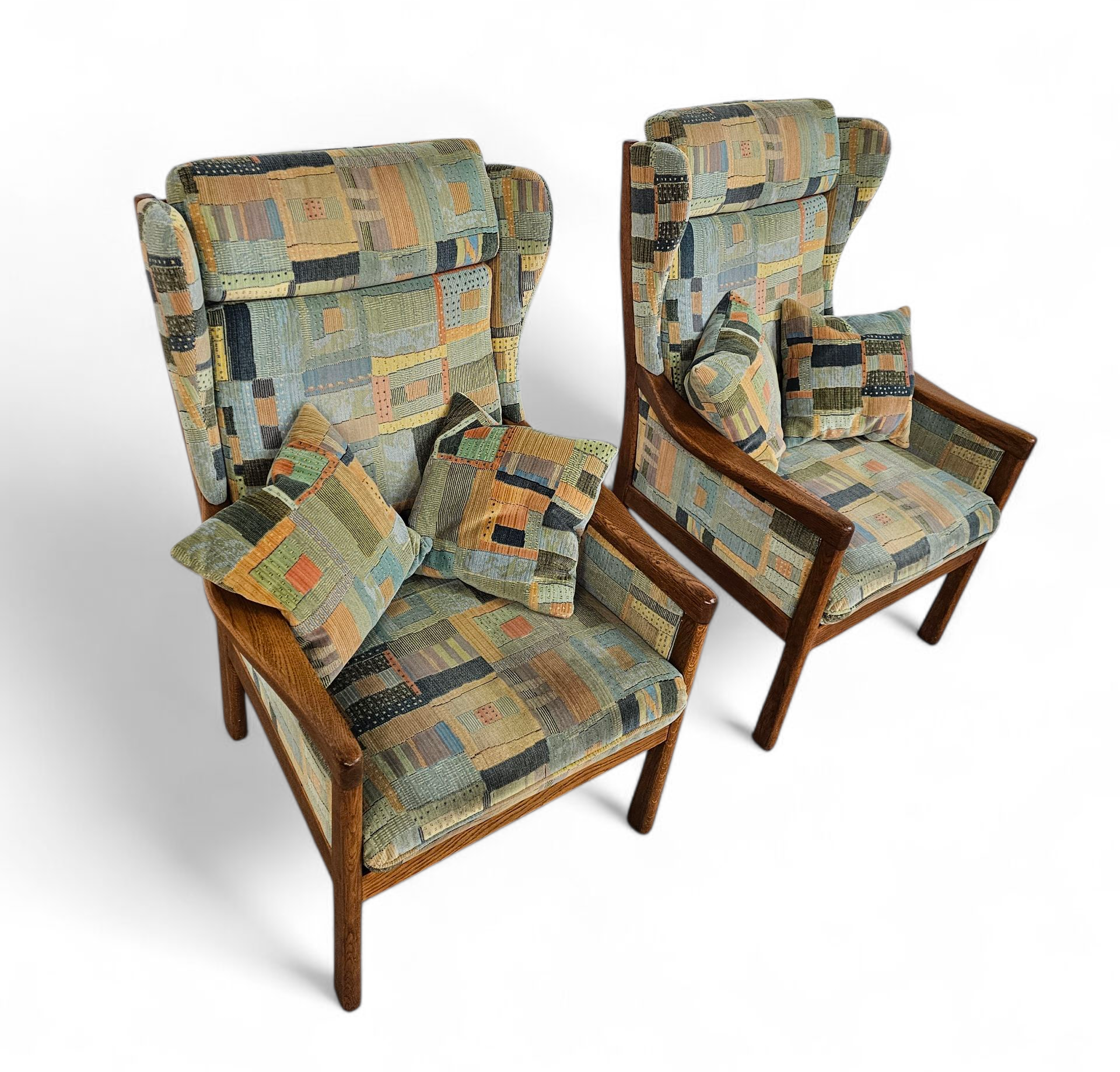 2 X Casala Wingback / Lounge / Armchair In Top Condition / 4 Small Cushions / 1960s image 7