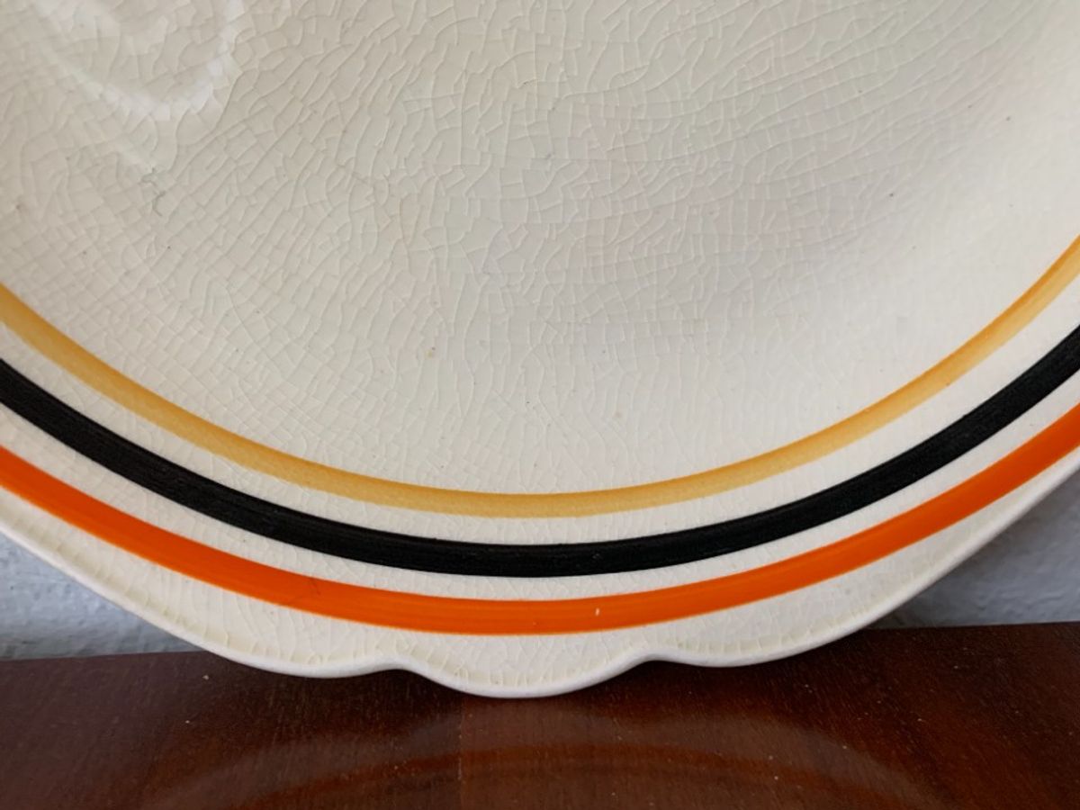 Prachtige Vintage Barker Bros Ltd Tudor Ware Rond Bord! | Kerst image 3