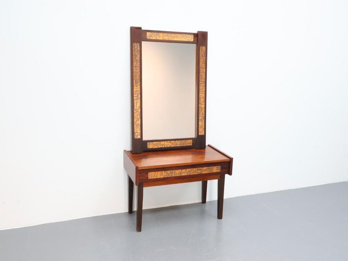 Vintage Sidetable Met Spiegel Denemarken image 10