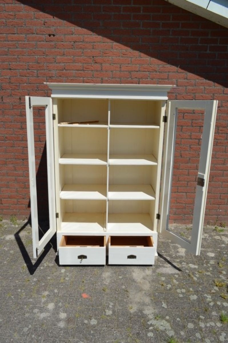 Oud Grenen Kledingkast Wit Geschilderd image 8