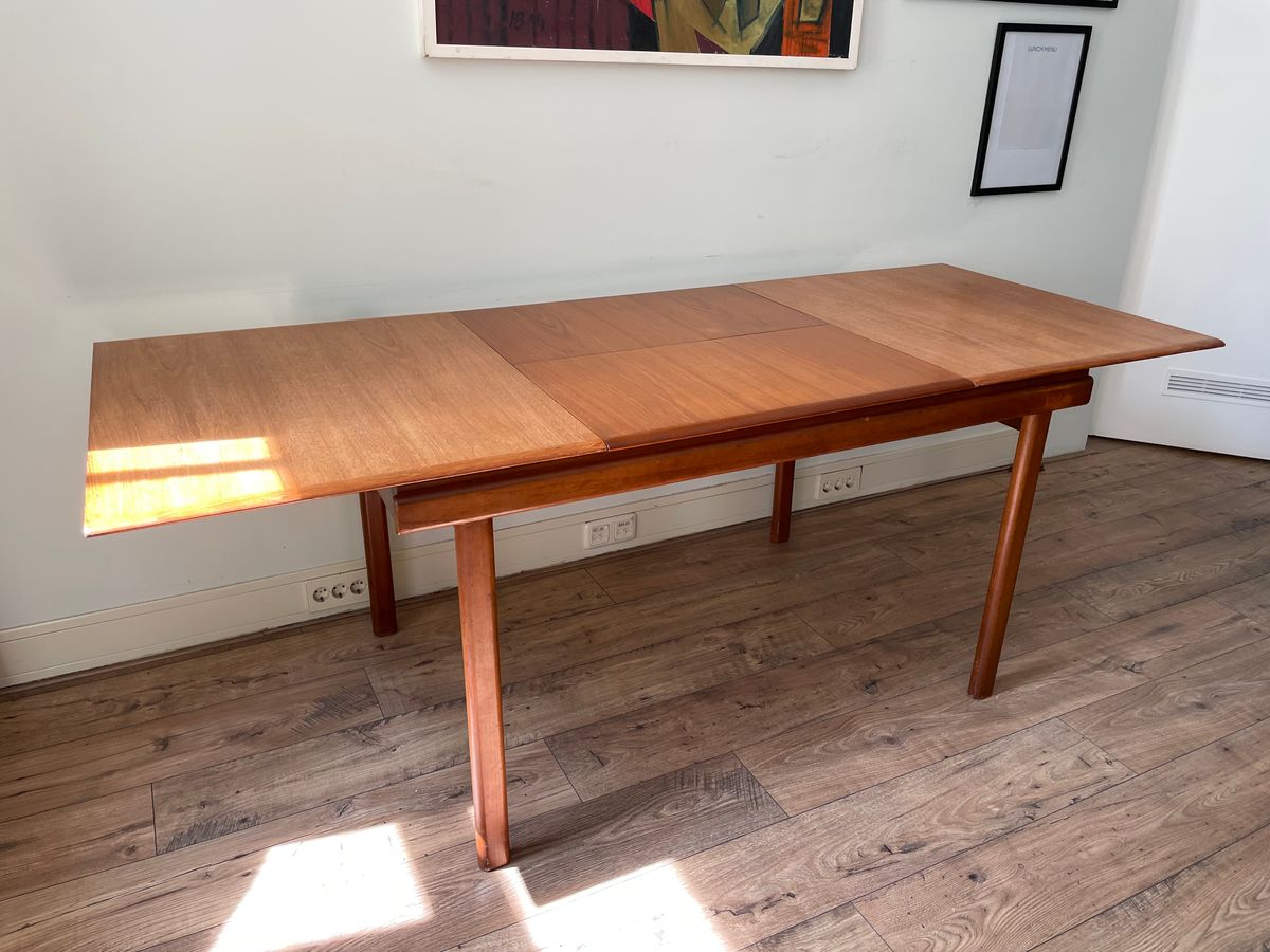 Eettafel | Teak | Jaren 60 | Verlengbaar image 3