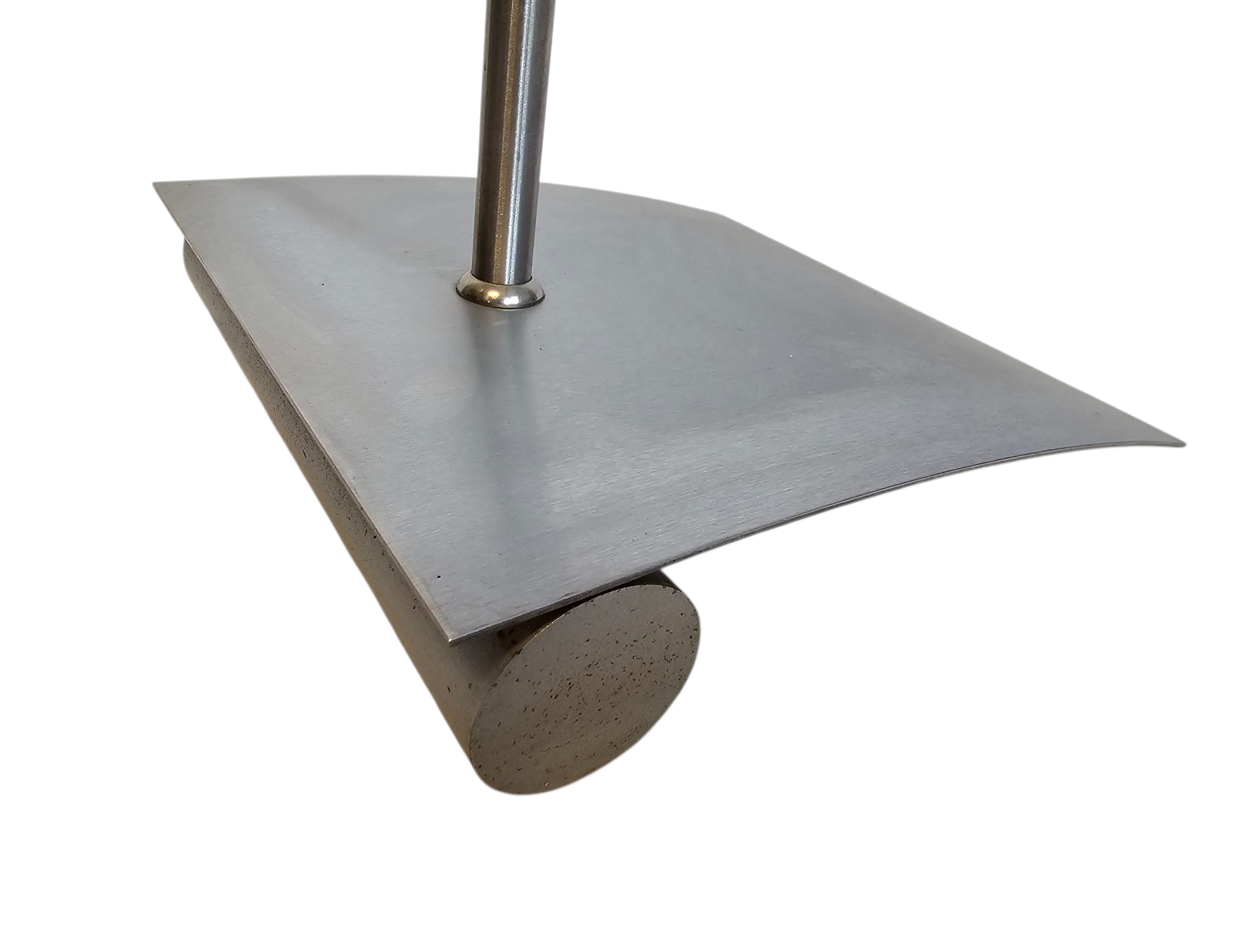 Hala Zeist - Vloerlamp - Geborsteld Staal - Gesatineerd Glas - Post Modern - 90's image 6