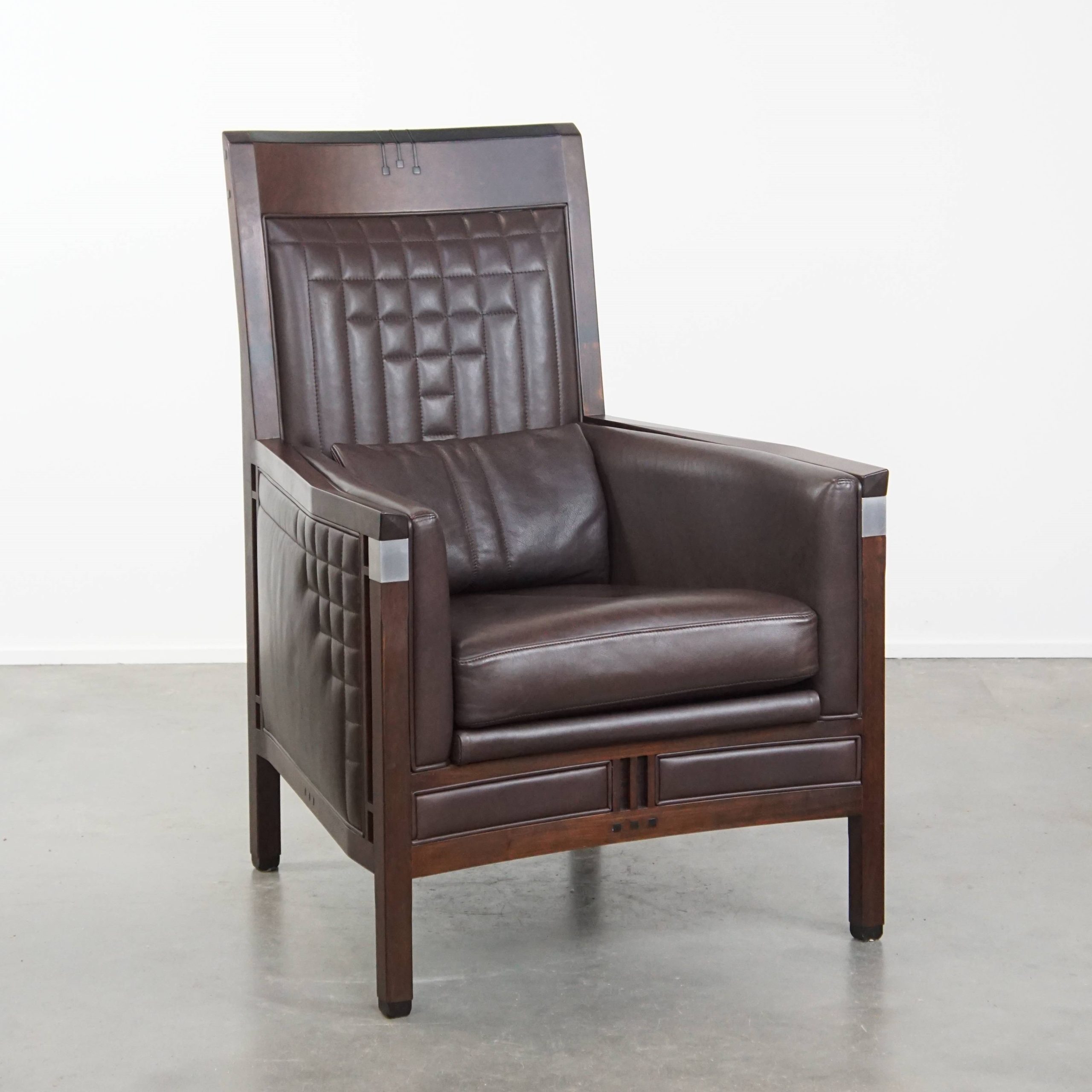 Luxe Art Deco Schuitema Design Fauteuil Met Donkerbruin Leer Uit De Decoforma Serie image 2