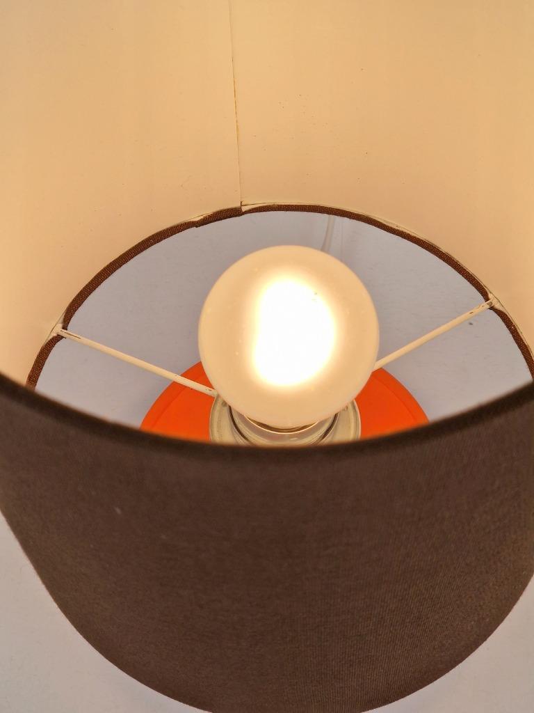 Vintage Tafellamp Oranje Glas Messing Mid Century ’60 Space image 7