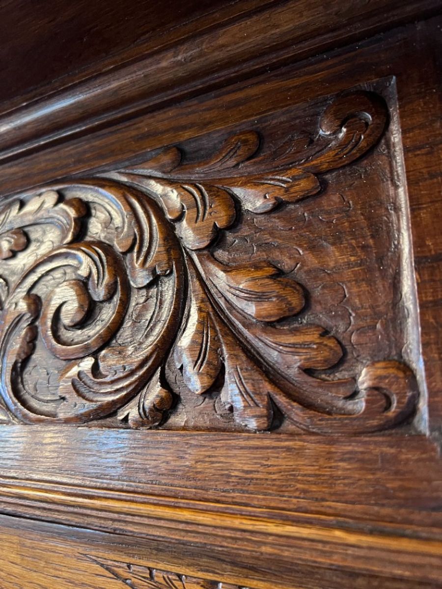 Demontabele Antiek Eiken Kast Met 3 Verstelbare Planken, 199 Cm Hoog image 10