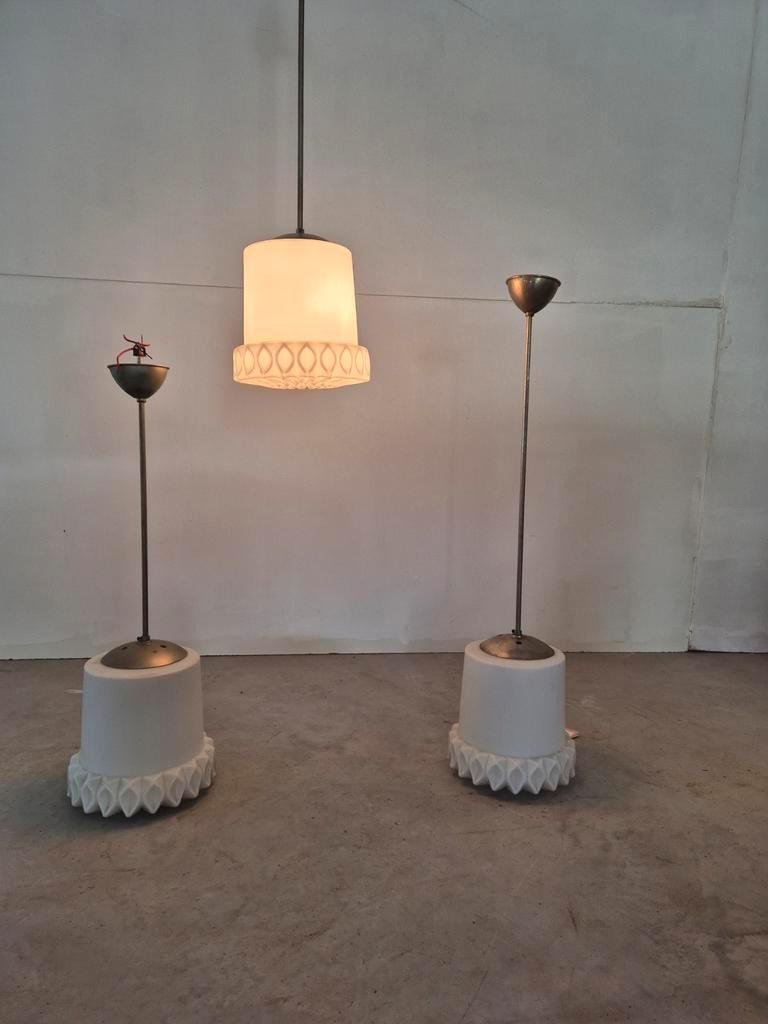 3 Peil & Putzler Hustadt Zonnebloem Vintage Opaline Hanglamp image 9