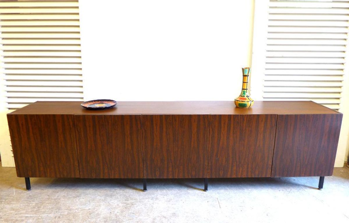 Prachtige Vintage Palissander Lowboard Dressoir 249 Cm image 2