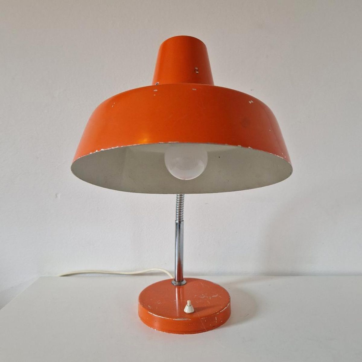 Vintage Bureaulamp Oranje Lamp Desklight Jaren 70 Retro Lamp image 3