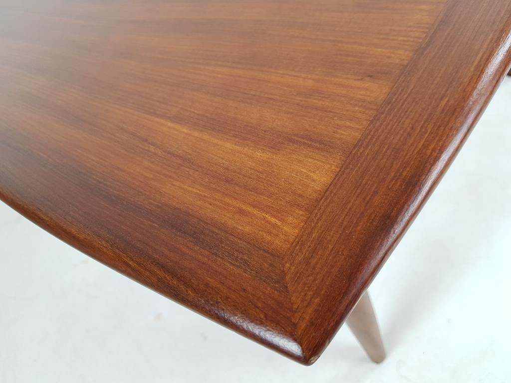 Vintage Teak Houten Salontafel Vierkant Deens Design image 5