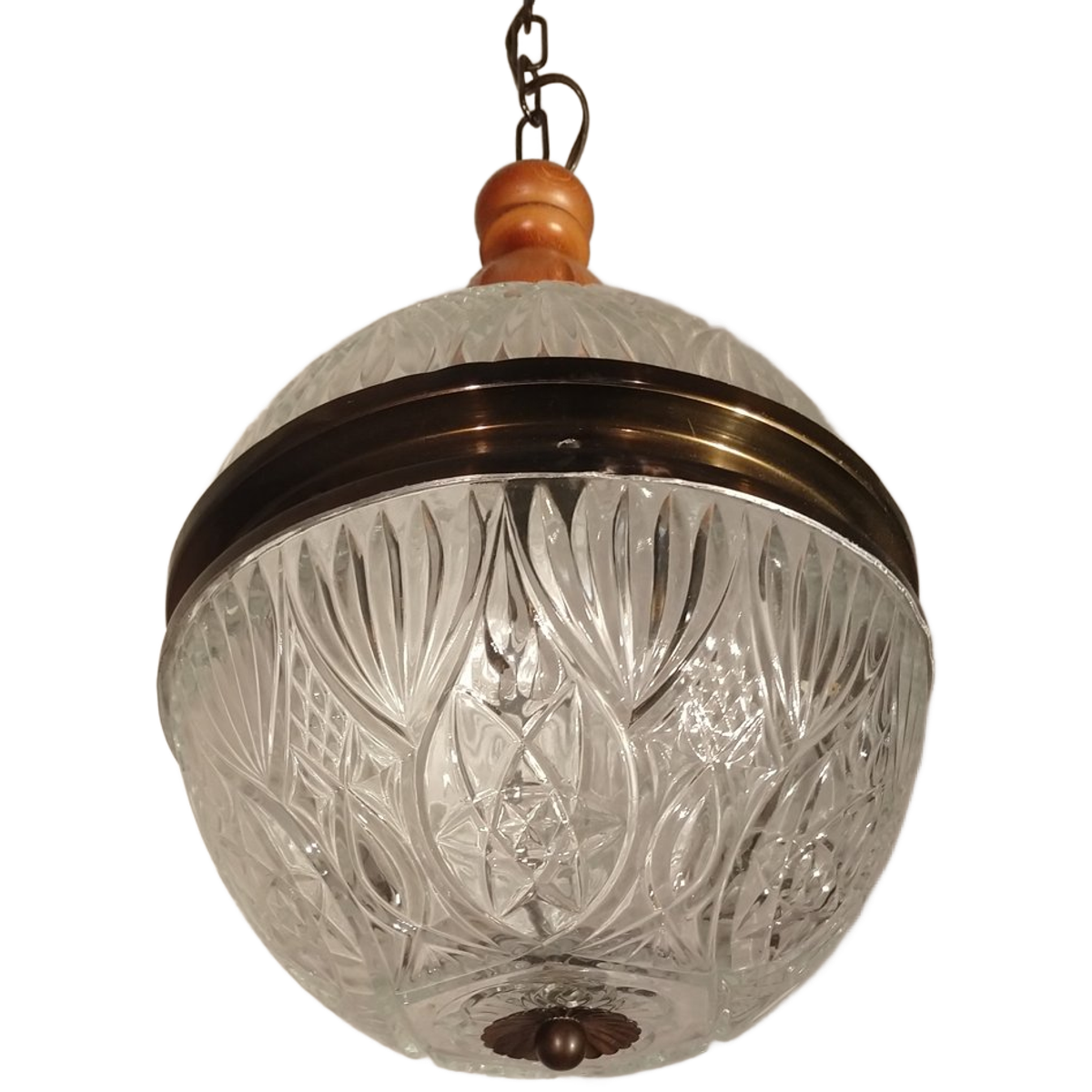 Vintage Hanglamp Diamant Glas image 2