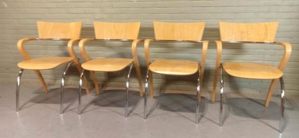 Set Van 4 Vintage Design Can Can Stoelen, Komplot image 9