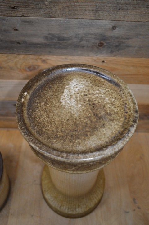 Vintage Keramische Zuil Met Pot – West-duits Aardewerk Van Wegmann image 3