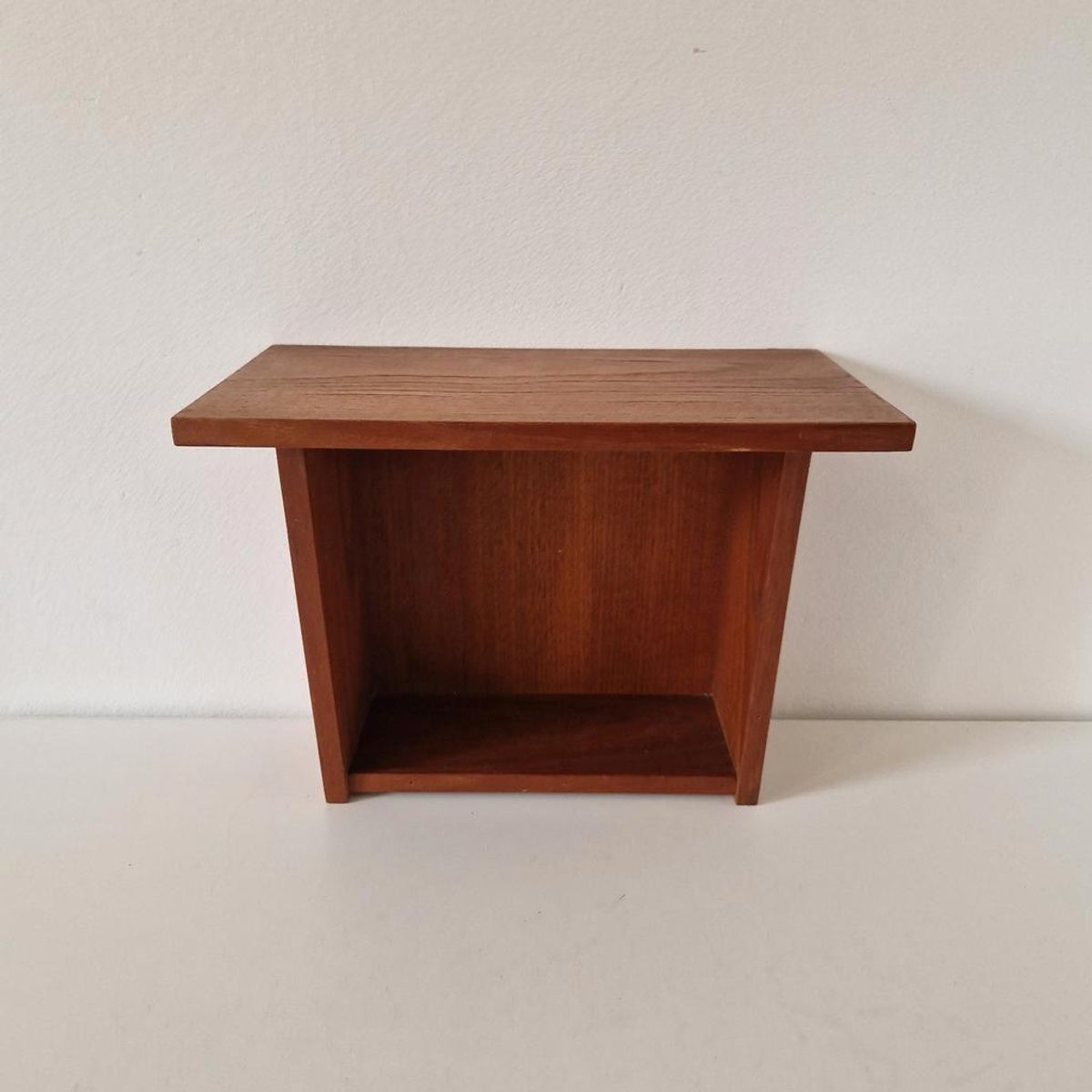 Vintage Teak Wandkastje Hangkastje Telefoonkast Rekje image 2