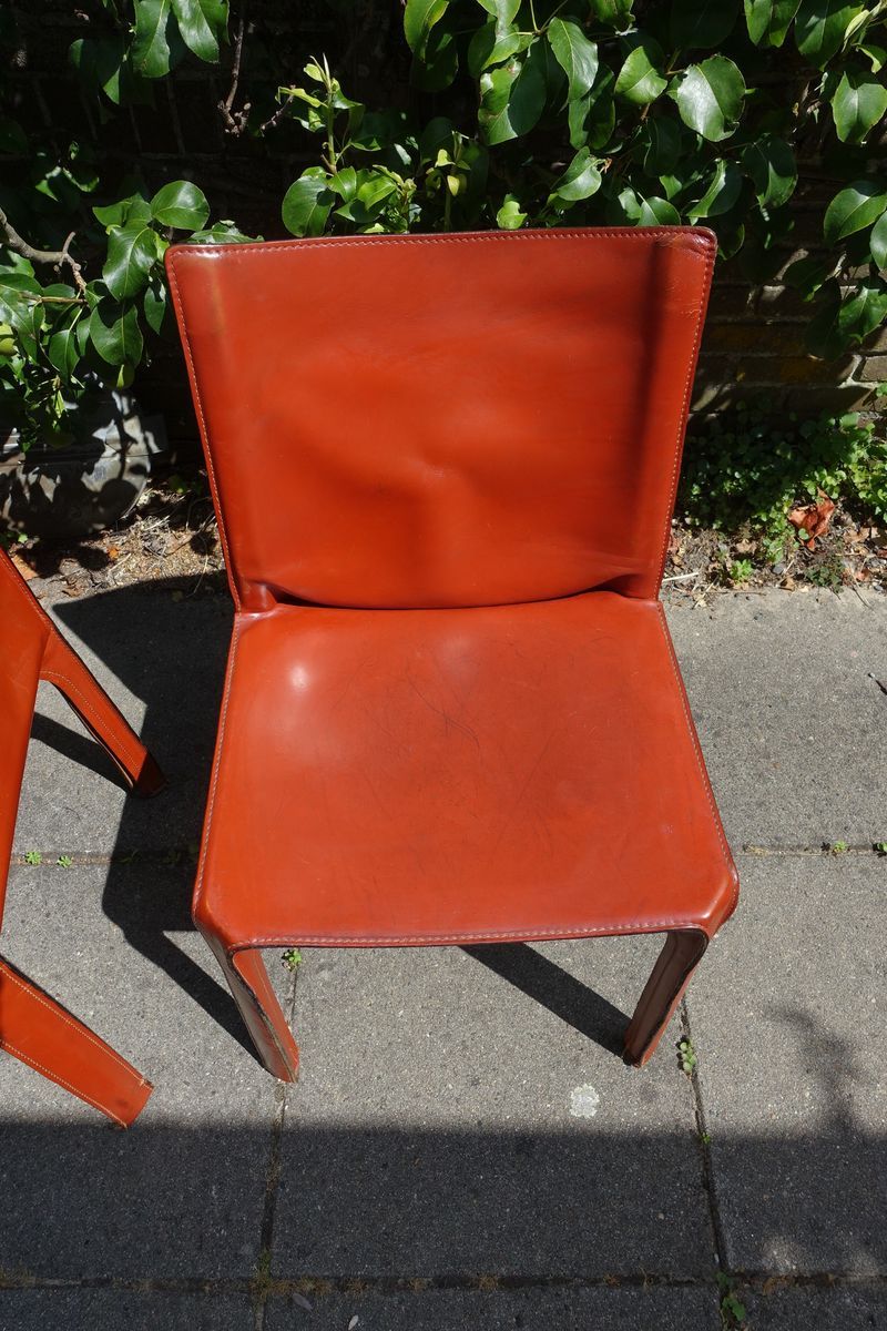 Mario Bellini Diner Chairs Cassina 1970’s Cab 412 & 413 image 8