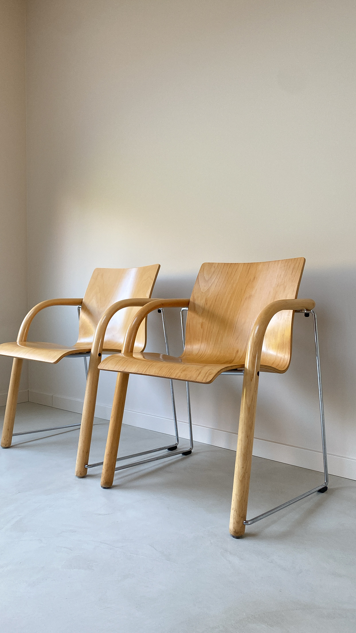 Vintage Houten Thonet Stoelen S320 image 3