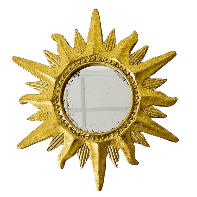 Vintage Gouden Zonnespiegel Hollywood Regency image 2