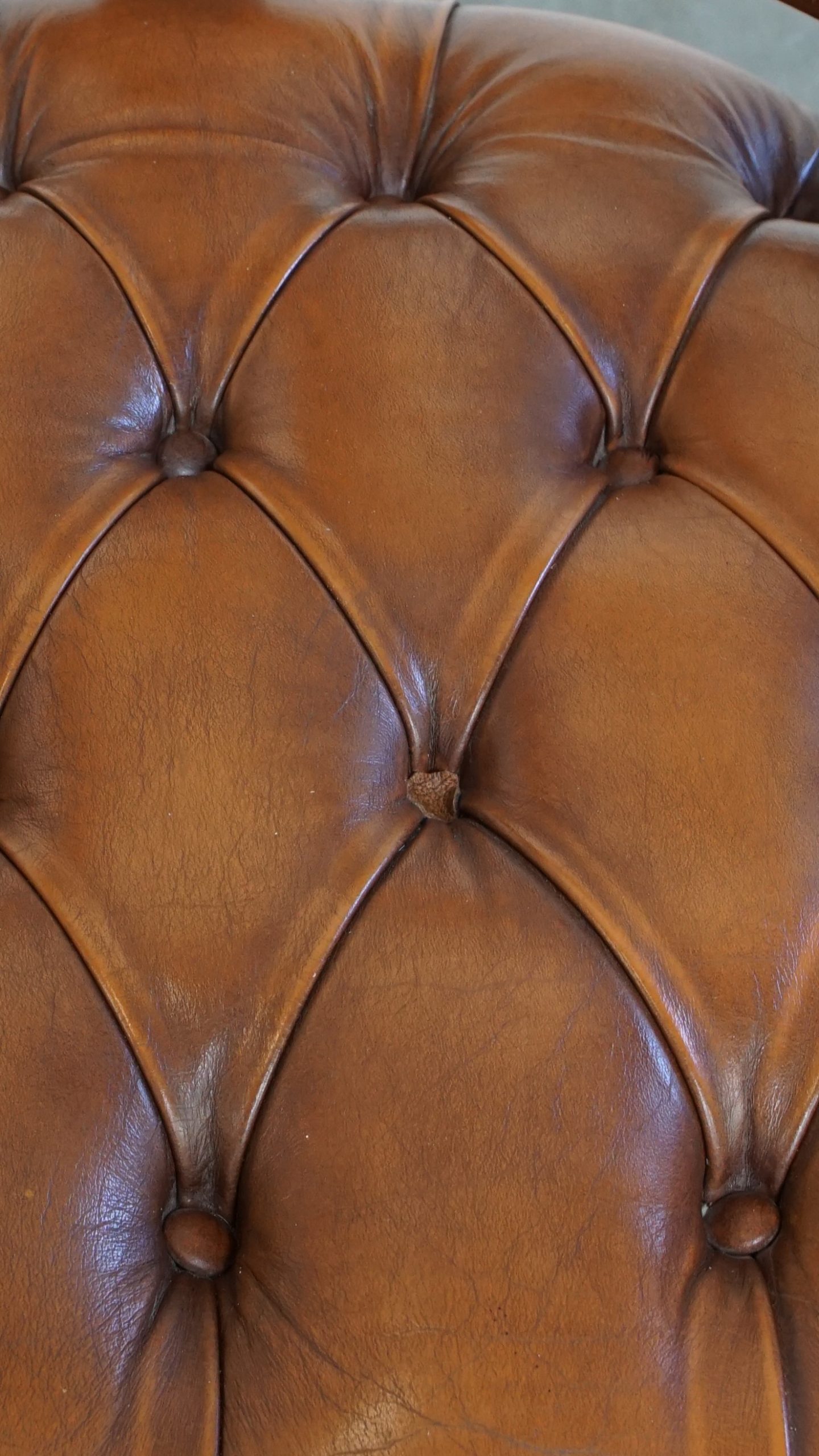 Klassieke Rundleren En Houten Chesterfield Bureaustoel In Engelse Stijl, Afgewerkt Met Siernagels image 16
