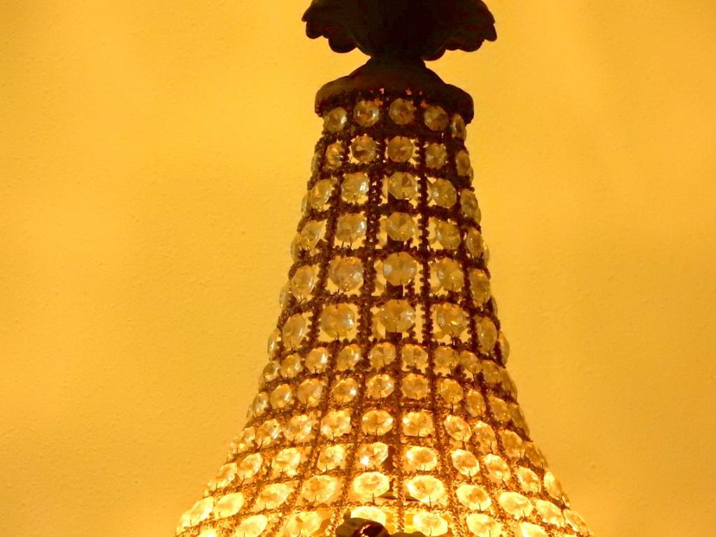 Vintage Kristal Glas Lamp Hanglamp Plafondlamp Kroonluchter image 8