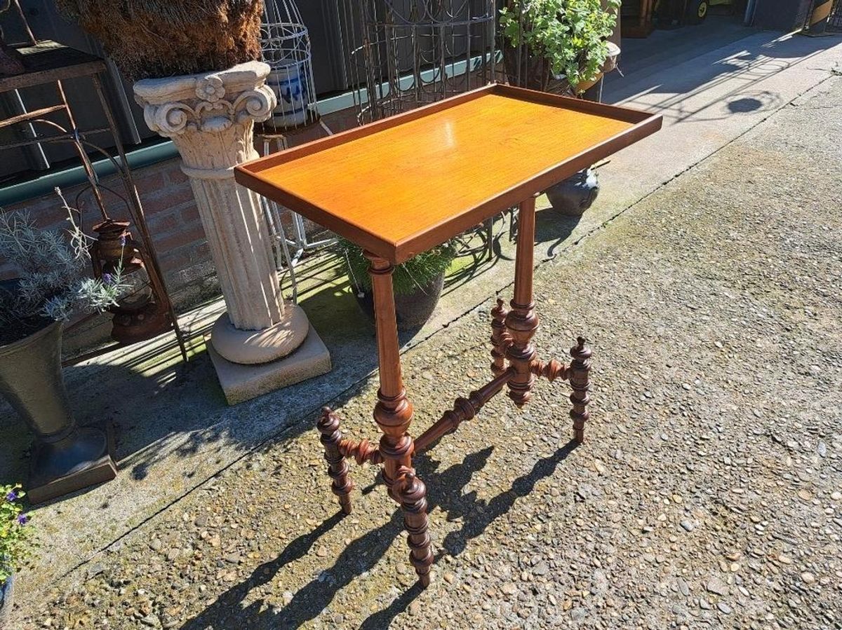 Antieke Spinnen Bijzettafel Sidetable, Haltafel image 4